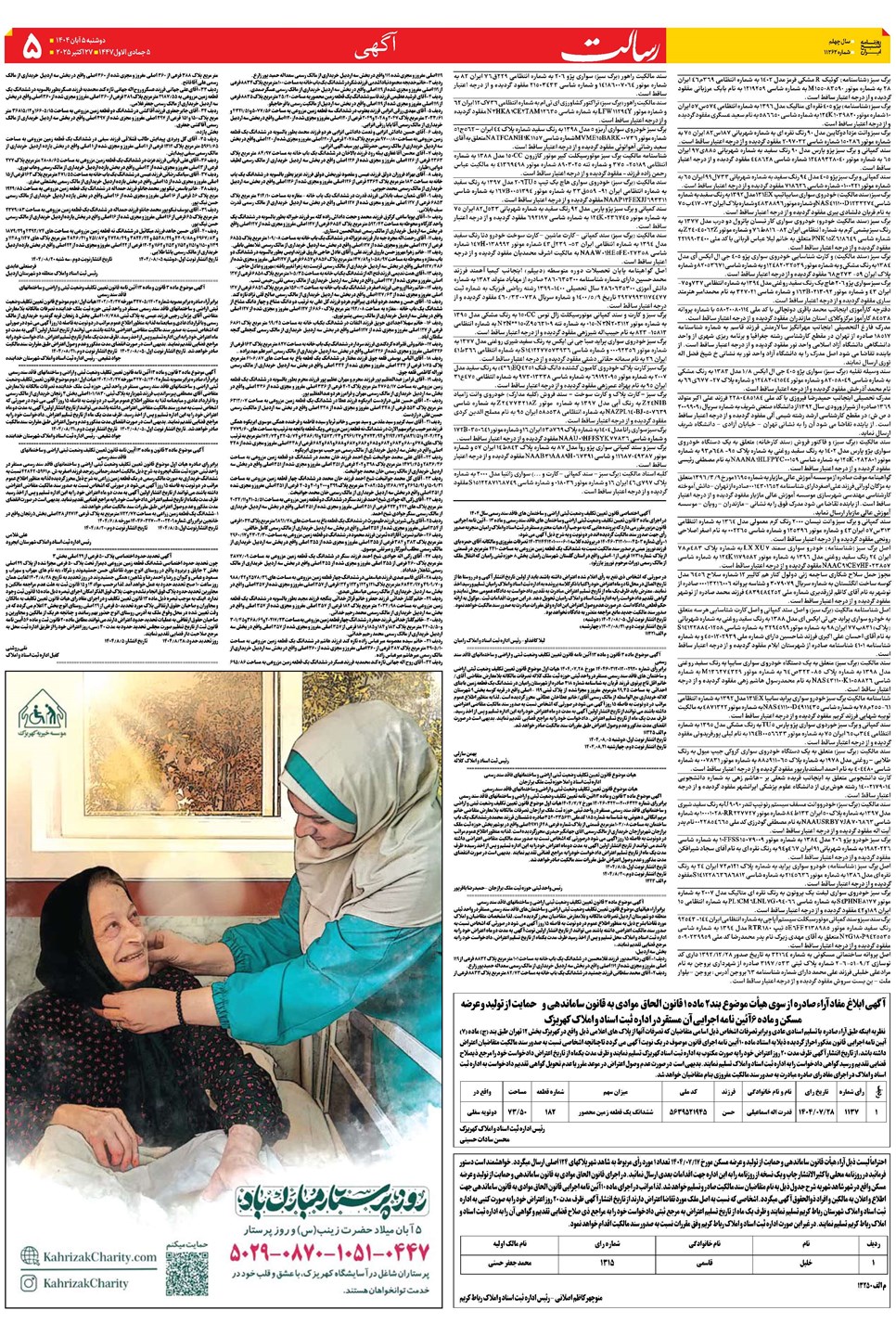 روزنامه تاریخ ۶ آبان ۱۴۰۴
