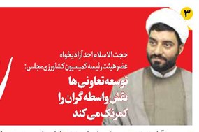 توسعه تعاونیها  نقش واسطهگران را  کمرنگ میکند