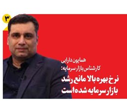 نرخ بهره بالا مانع رشد بازار سرمایه شده است