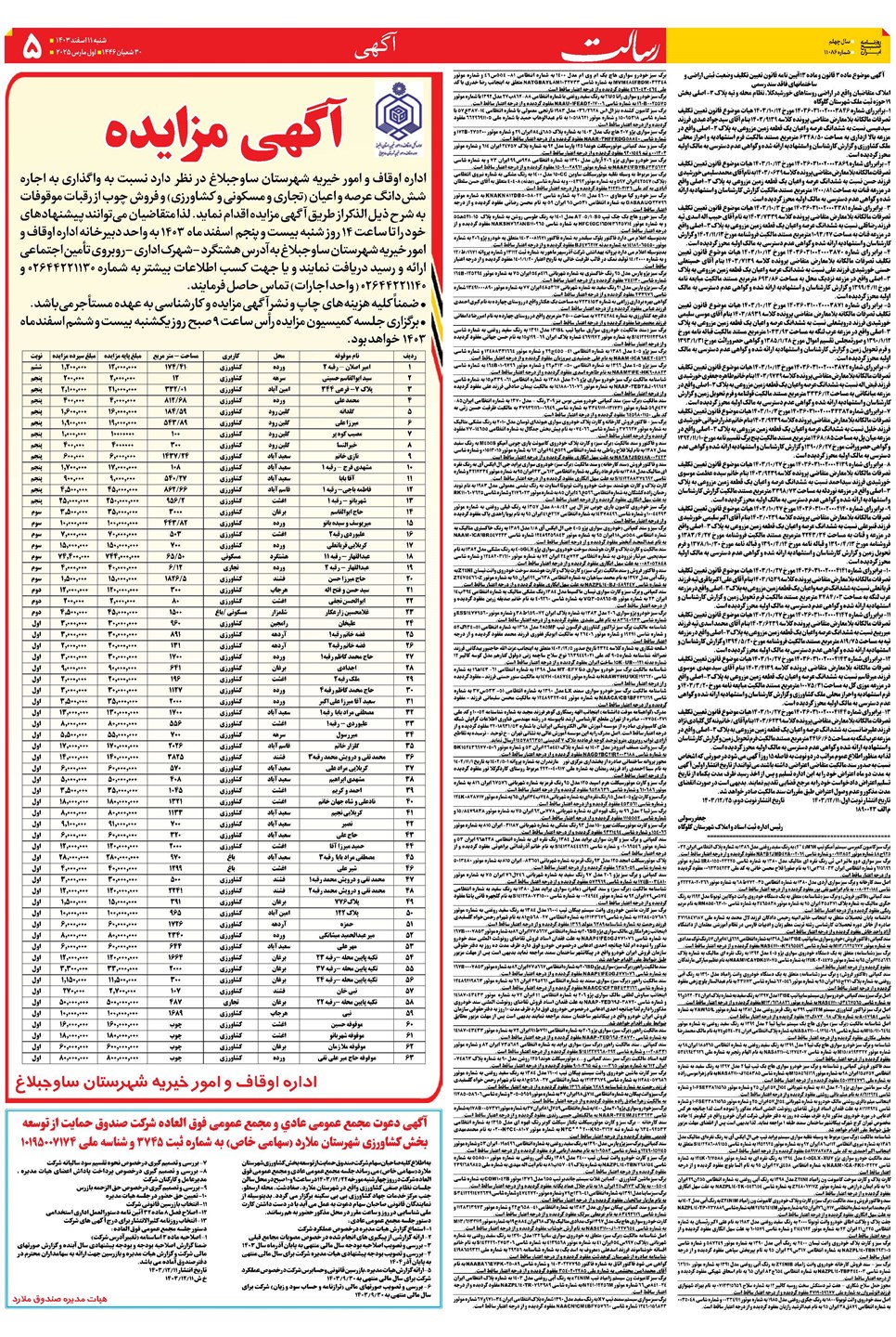 روزنامه تاریخ ۱۱ اسفند ۱۴۰۳