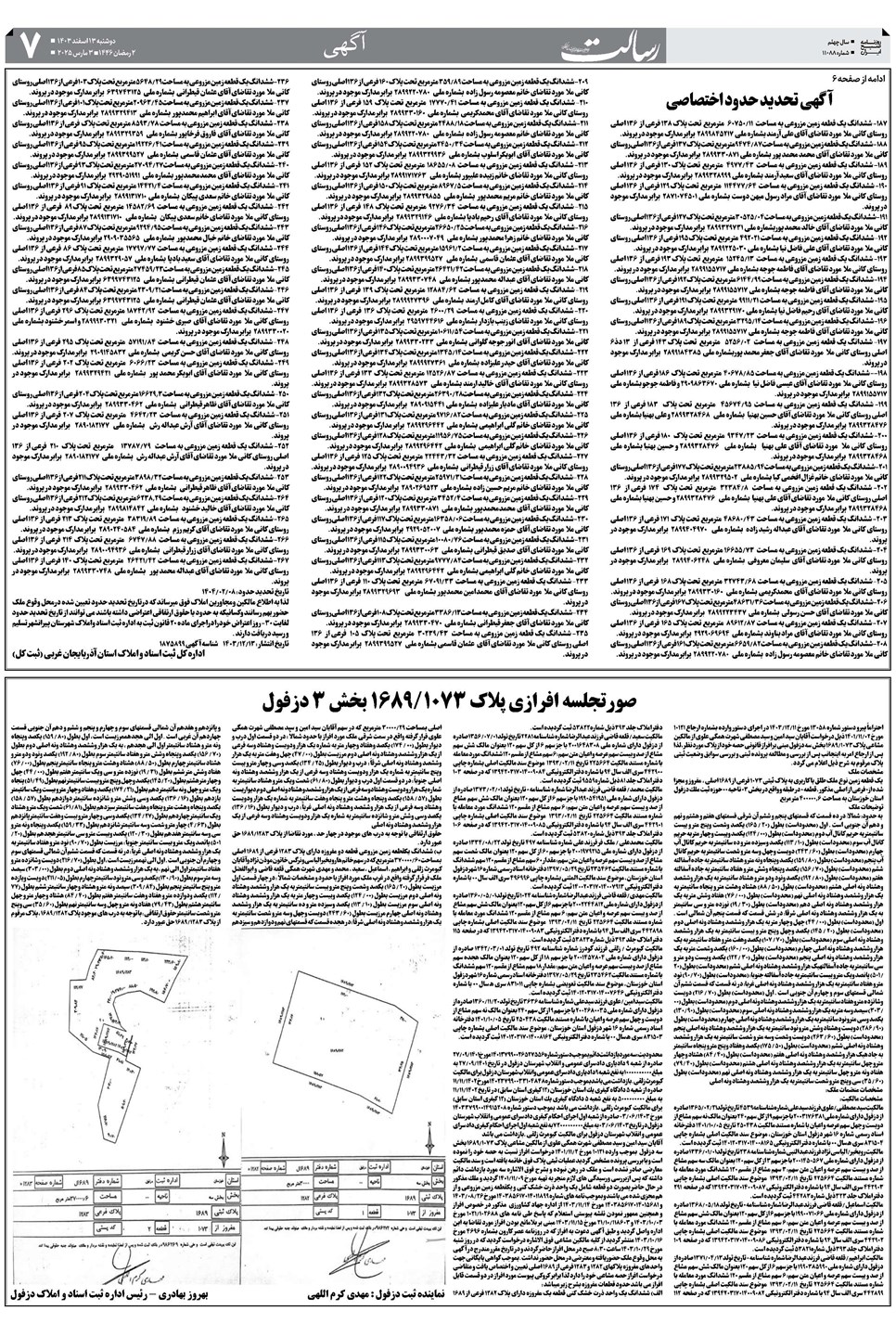 روزنامه تاریخ ۱۳ اسفند ۱۴۰۳
