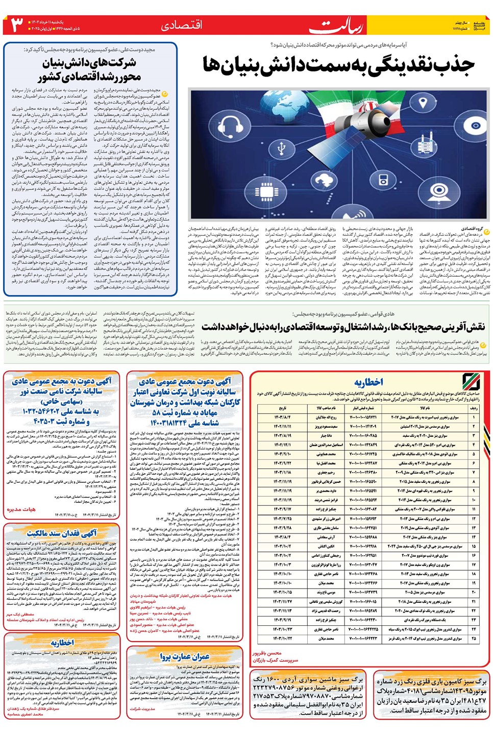روزنامه تاریخ ۱۲ خرداد ۱۴۰۴