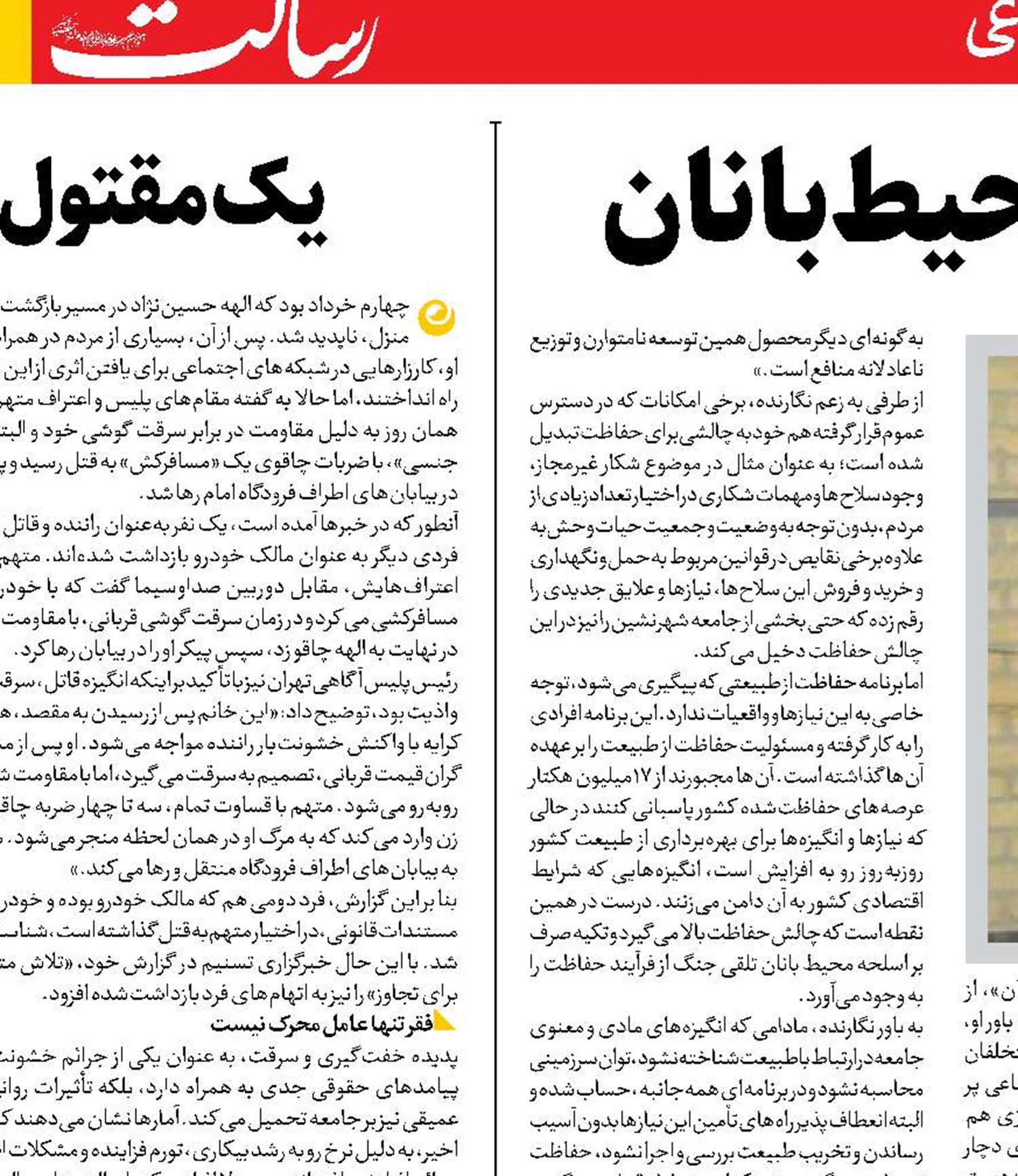 لزوم اصلاح قانون به نفع محیط‌بانان