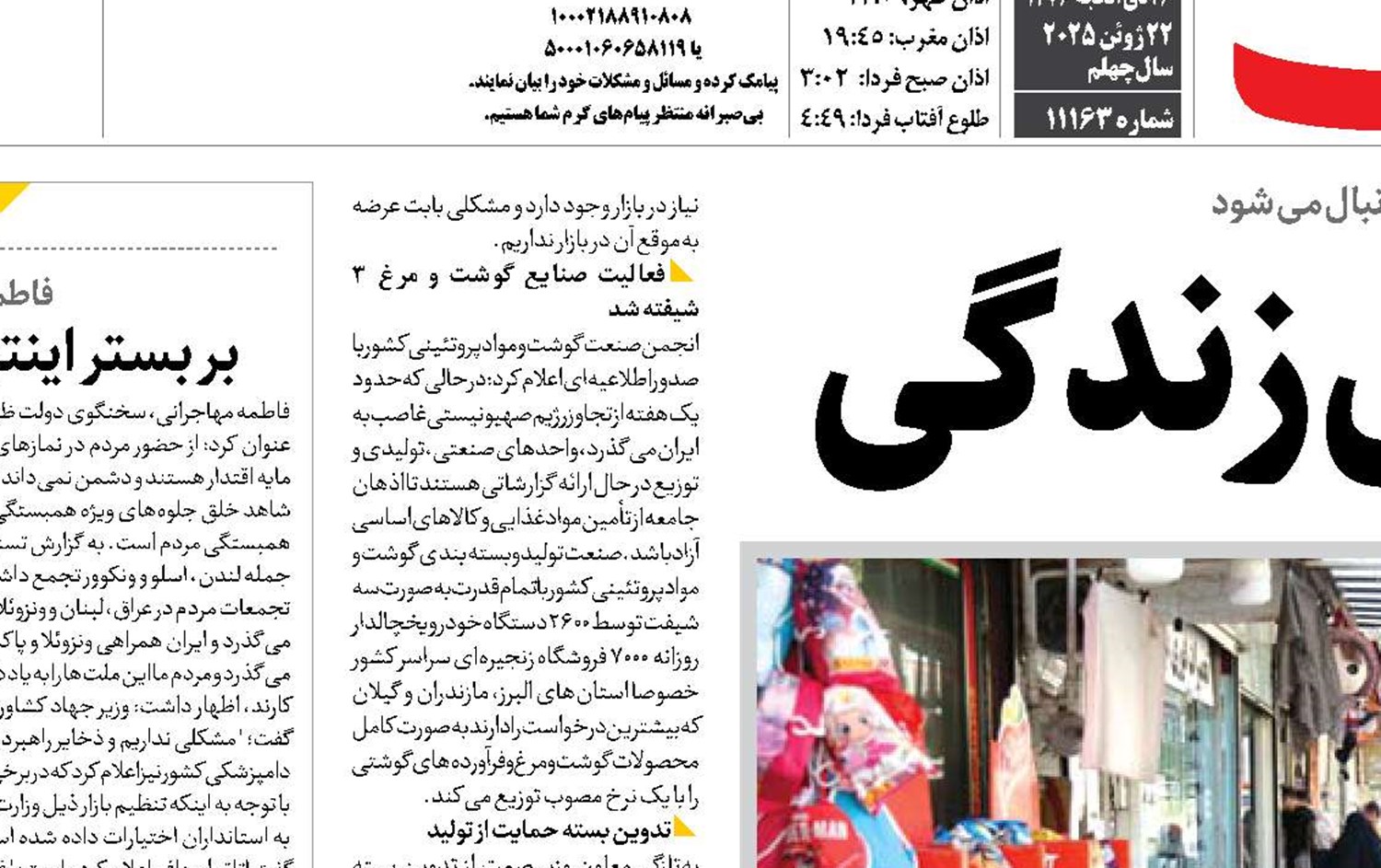 تداوم  نبض زندگی