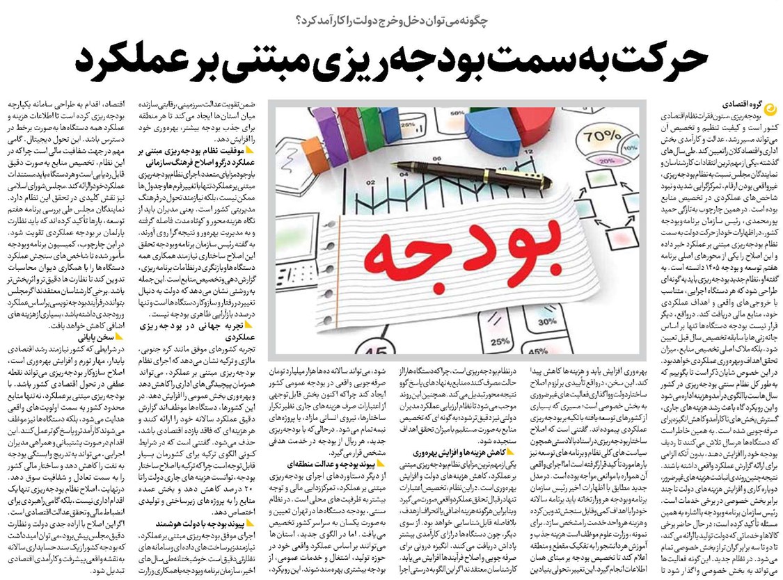 حرکت به سمت بودجهریزی مبتنی بر عملکرد