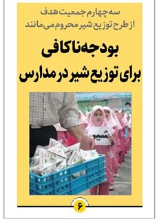 بودجه ناکافی برای توزیع شیر در مدارس