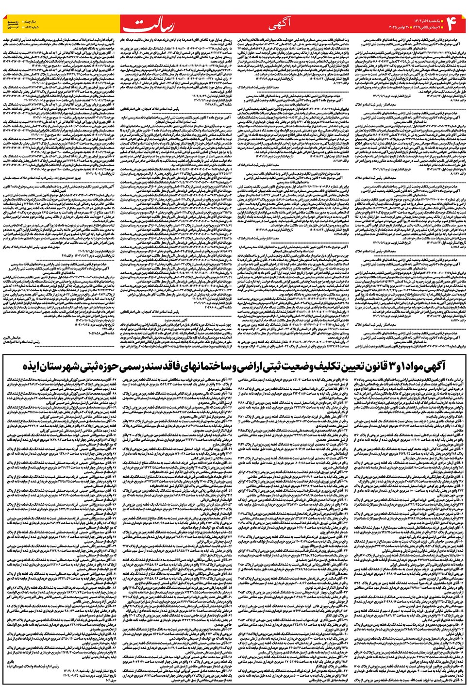 روزنامه تاریخ ۱۰ آذر ۱۴۰۴