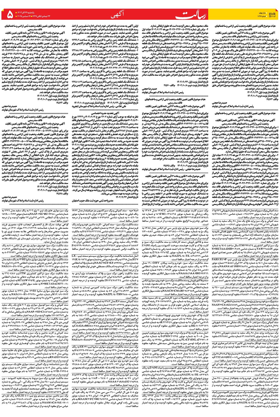 روزنامه تاریخ ۲۴ آذر ۱۴۰۴