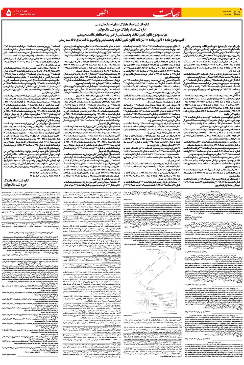 روزنامه تاریخ ۲۰ تیر ۱۴۰۵