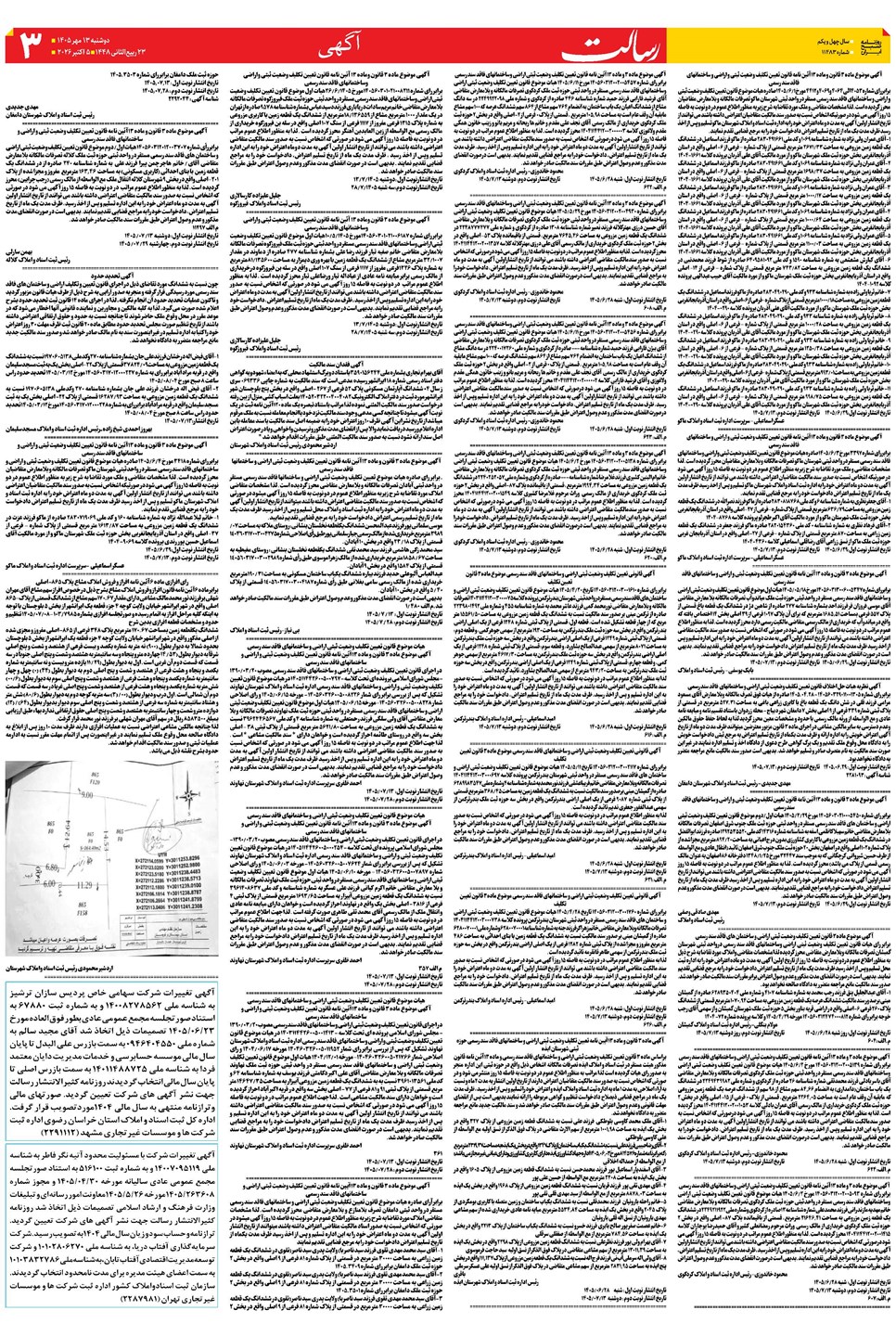 روزنامه تاریخ ۱۳ مهر ۱۴۰۵